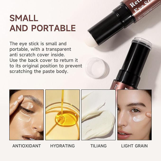 Retinol Eye Stick Retinol Eye Cream for Dark Circles and Puffiness Under Eye Cream Anti Aging Hydrates Moisturises Reduces Fine Lines Rejuvenates Skin