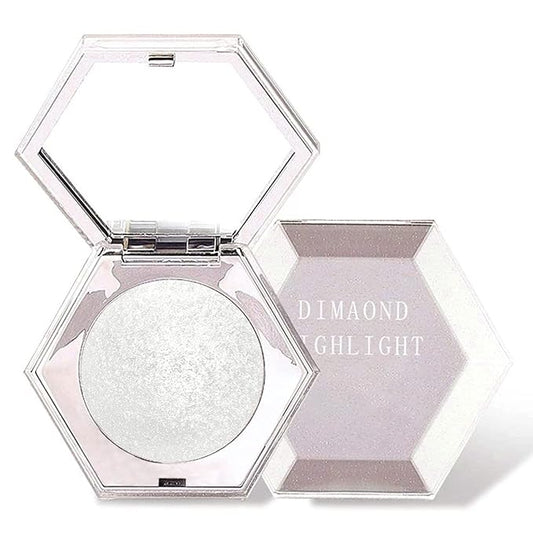 Erinde White Silver Face Highlighter Makeup Palette, Shimmer