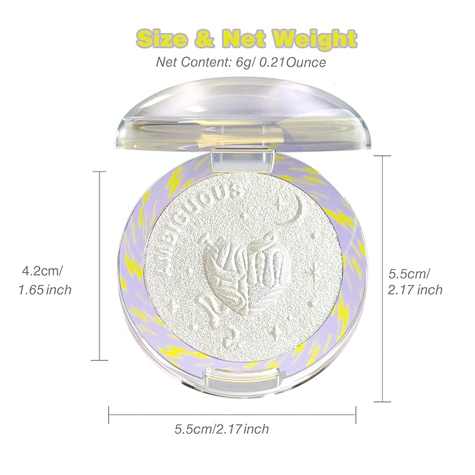 Glitter Sparkly Face Highlighter Makeup Palette Shimmer Radiant 6g