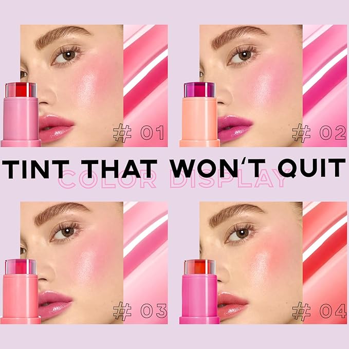 Cooling Water Jelly Tint, Cream Jelly Blush Stick Women #03