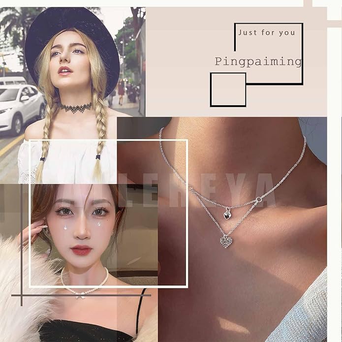 Vintage Layered Square Pendant Necklace Multi Circle Necklace Gold Square Choker Necklace Layer Circle Necklace Jewelry for Women