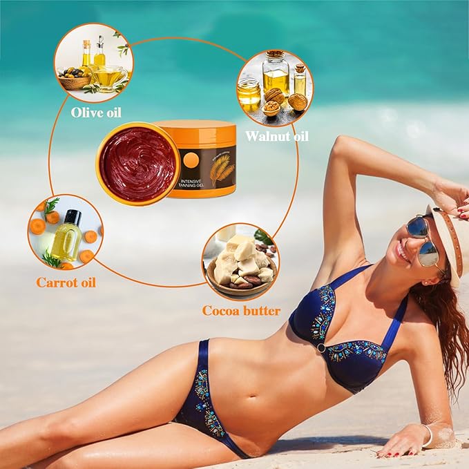 Luxury Intensive Tanning Gel, Intensive Tanning Luxe Gel, Natural Tanning Accelerator Cream Gel for Natural Tan Skin, Tanning Cream for Sunbeds & Outdoor Sun(5.3oz/1pcs)#2