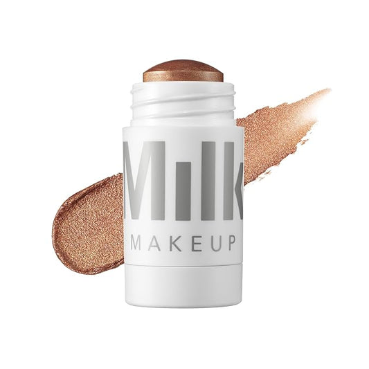 Milk Makeup Highlighter, Spark (Golden Copper) - 0.21 oz - Dewy Cream Highlighter Stick - Blendable & Buildable - 1,000 Swipes in Every Stick - All Skin Types - Vegan, Talc Free & Cruelty Free