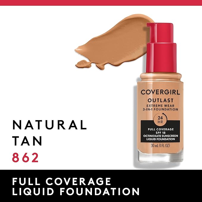 Covergirl Outlast Extreme Wear 3-in-1 Full Coverage Liquid of 2)