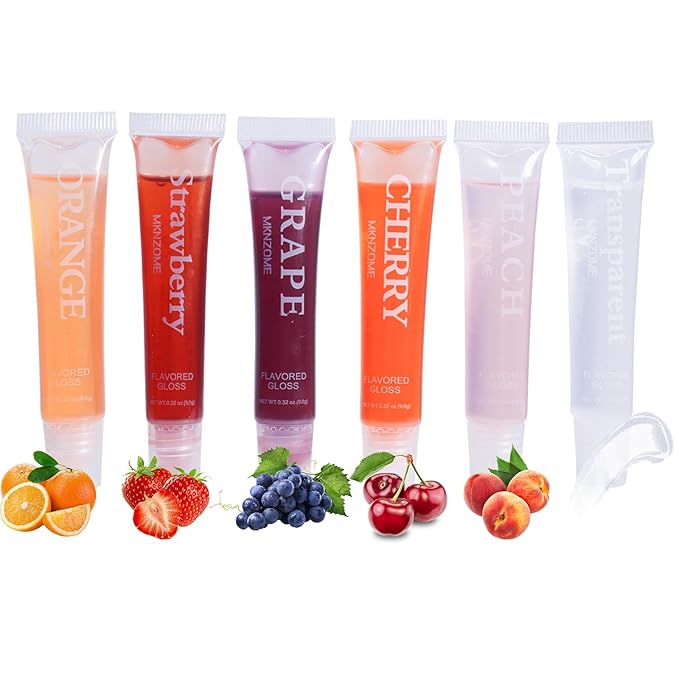 6Pcs Lip Glow Oil Wet, Hydrating Candy Lip Glow