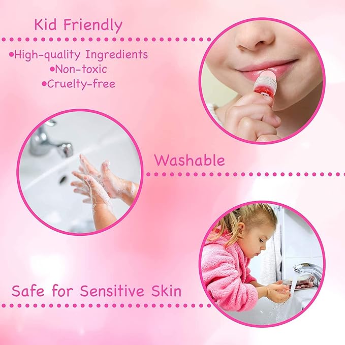 12pc Lip Gloss Necklace, Fruit Flavored Lip Gloss Set, Lip Gloss Value Pack, Teen Girls Party Favors, Non Toxic Lip Gloss Necklaces For Girls