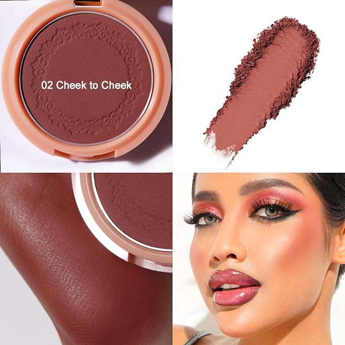 Oulac Plummy Brown Blush Makeup Powder| Rich Color 4.8g