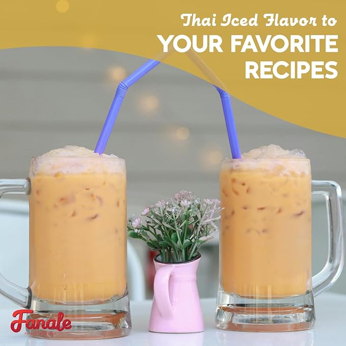 Fanale Premium Thai Iced Bubble Tea Flavoring Powder | Perfect for Baking, Smoothies, Desserts and Drinks | Instant Flavoring Powder for Boba Milk Tea - 2.2 Pounds (Pack of 1)