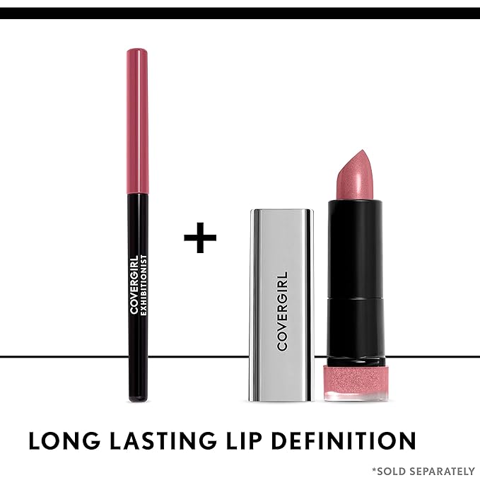 COVERGIRL - Exhibitionist All-Day Lip Liner, Retractable Tip, Easy application, Smudge, Transfer, Mask - Proof, 100% Cruelty-Free
