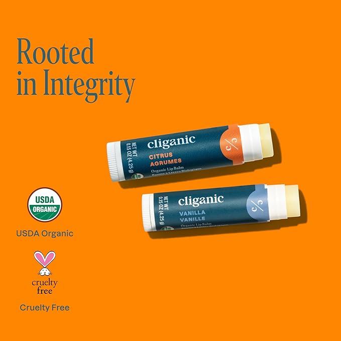 Cliganic Organic Lip Balm 2 pack