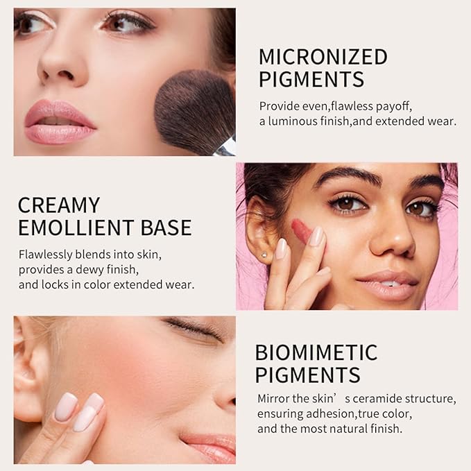 MAEPEOR Matte Face Blush 8 Colors Lightweight Natural (Color 01)