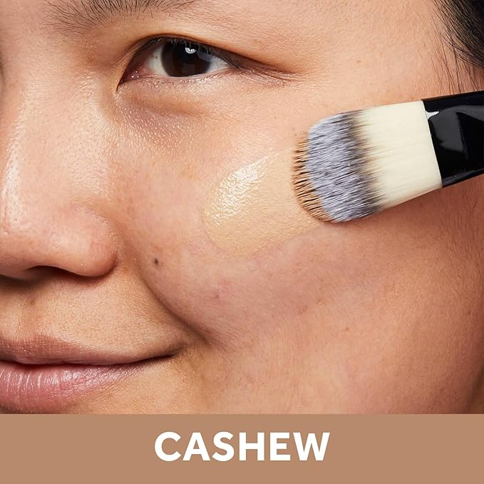 No7 Lift & Luminate Triple Action Serum Foundation - Liquid Makeup with SPF 15 for a Dewy, Glowy Base - Radiant Formula for Mature Skin - Cashew (30ml)