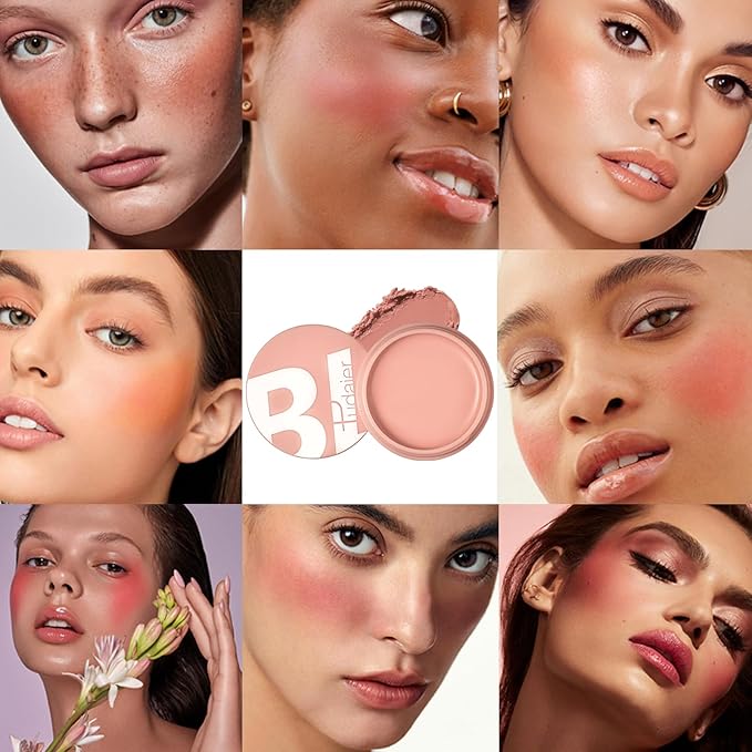 Matte Cream Blush, 9 Colors Lightweight, Long Lasting, Cheeks (09)