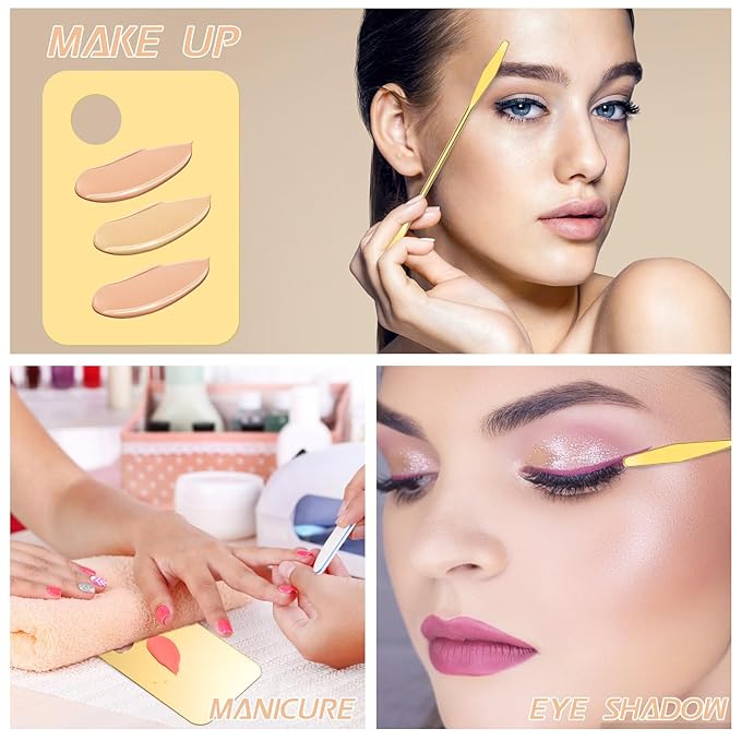 6 in 2 Sets Makeup Mixing Palette, Gold