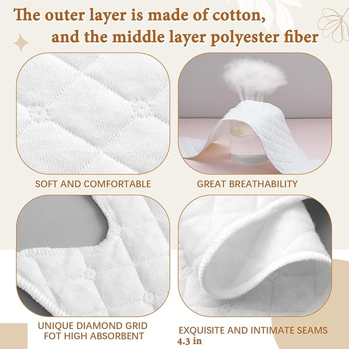 Cotton Tummy Liners and Bra Liners Set for Sweat Rash Skin Folds Plus Size Women Sweating Supplies