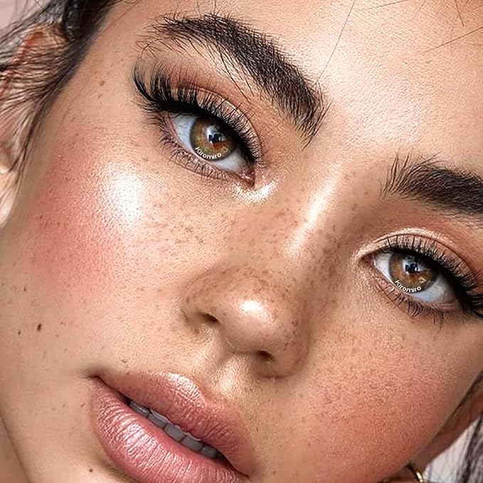 Mink Lashes False Eyelashes Wispy 3D Volume Cat Eye Faux Mink Eyelashes Natural Look 18mm Strip Eyelashes Pack 7 Pairs by Kiromiro