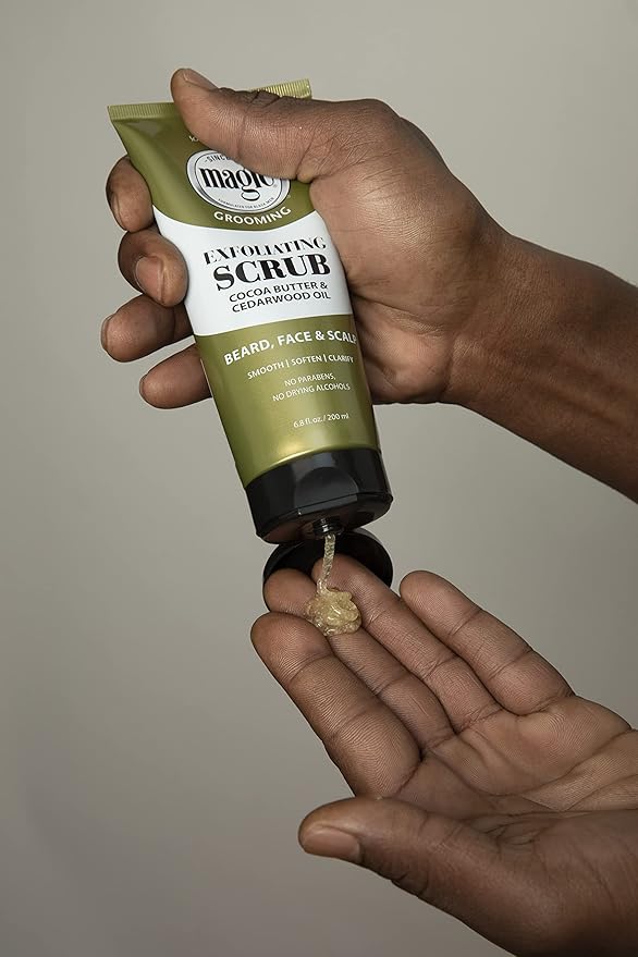 Softsheen-Carson Magic Shaving Beard Grooming Kit for Men with Cedarwood Oil, Includes Beard Butter, Scrub and Cleanser, Gift Set for Facial Hair Care,1 kit