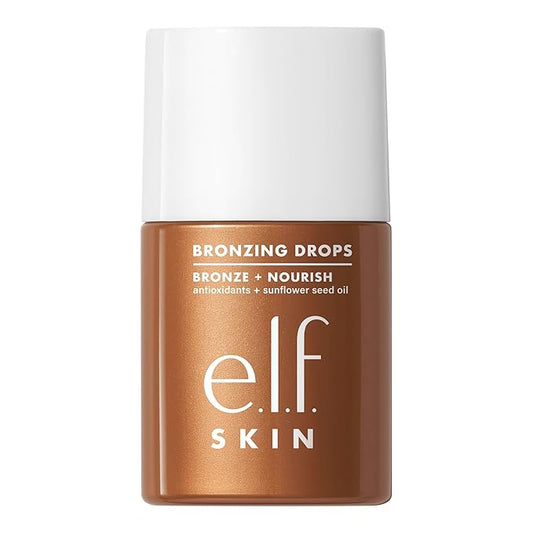 e.l.f. SKIN Bronzing Drops, Liquid Bronzer For Face & Skin, Creates A Sun-Kissed Glow, Infused With Vitamin E, Vegan & Cruelty-Free, Fair Gold