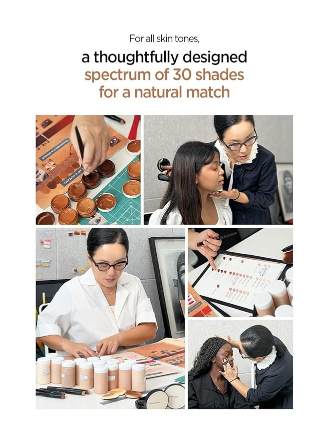 JUNG SAEM MOOL Essential Skin Nuder Cushion 30N Amber 0.49 Fl Oz, No Refill, Natural Radiant Finish Cushion Foundation with Buildable Coverage, Lightweight Texture, Korean Foundation Makeup