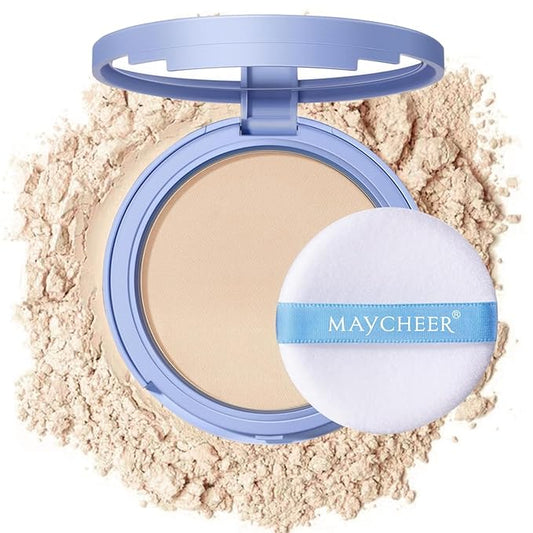 Oil Control Face Pressed Powder,Matte Smooth Setting Powder