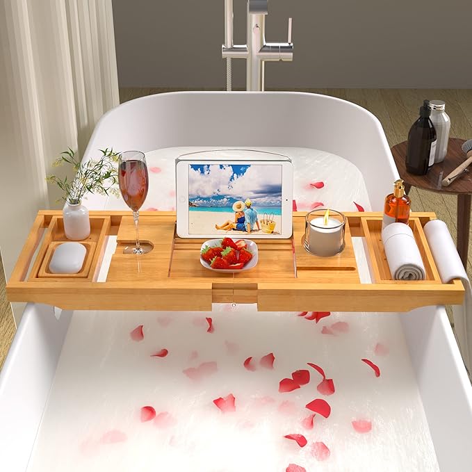 Artmalle bathtub caddy tray for