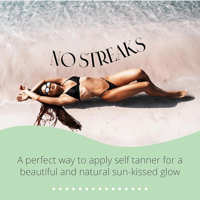 Skinerals Self Tanning Mitt, Premium Microfiber Self Tanner Applicator for Back & Body, Ultra Soft Double-Sided Self-Tan Mitt, Reusable & Washable Tanning Lotion Applicator Mitts