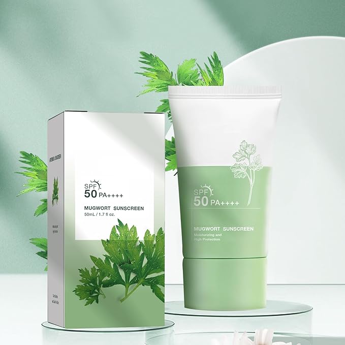 Heartleaf Sunscreen, Heartleaf Silky Moisture Sun Cream, Airy Moisture Daily Sunscreen, SPF 50+ PA++++ Skin Care, Matte & No White Cast, NO Residue (2pc)