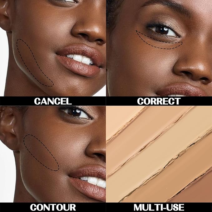 5 In 1 Multi-Use Correcting Concealer Palette,Waterproof Long