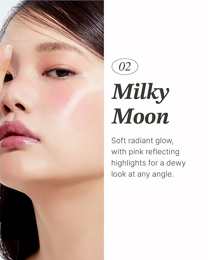 Glint Stick Highlighter (Milky Moon, 0.) - Multi-Use Blendable Color. 24oz