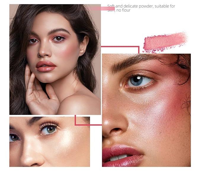 MAEPEOR Matte Face Blush 8 Colors Lightweight Natural (Color 08)