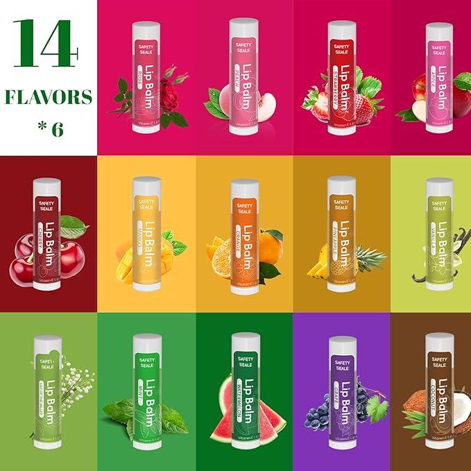 84 Pack Natural Lip Balm Bulk