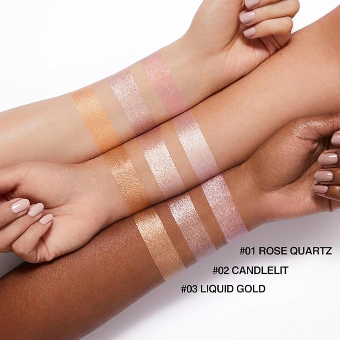 URQT Highly Pigmented Liquid Contour Highlighter - Built-in Sponge Tip Sculpted Complexion Wand Contour Natural Weightless Buildable Highlighters Contour Contouring Bronzer (#03 LIQUID GOLD)