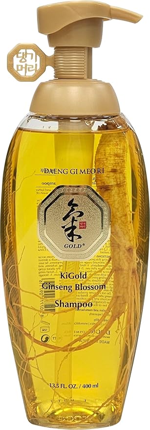 Daeng Gi Meo Ri - Ki Gold Ginseng Blossom Hair Set, Shampoo 13.5FL OZ/400ml and Treatment 13.5FL OZ/400ml