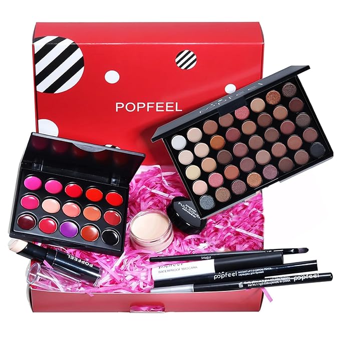 Makeup Kit for Women, All in One Makeup Gift Set for Women and Teen Girl, Full Makeup Kit with Lipgloss Eyeshadow Palette Concealer Stick Mascara Eyeliner Pencil Eye Shadow Brush
