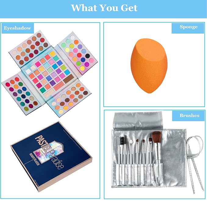 82 Vibrant Shades Makeup Palette - Matte, Shimmers,