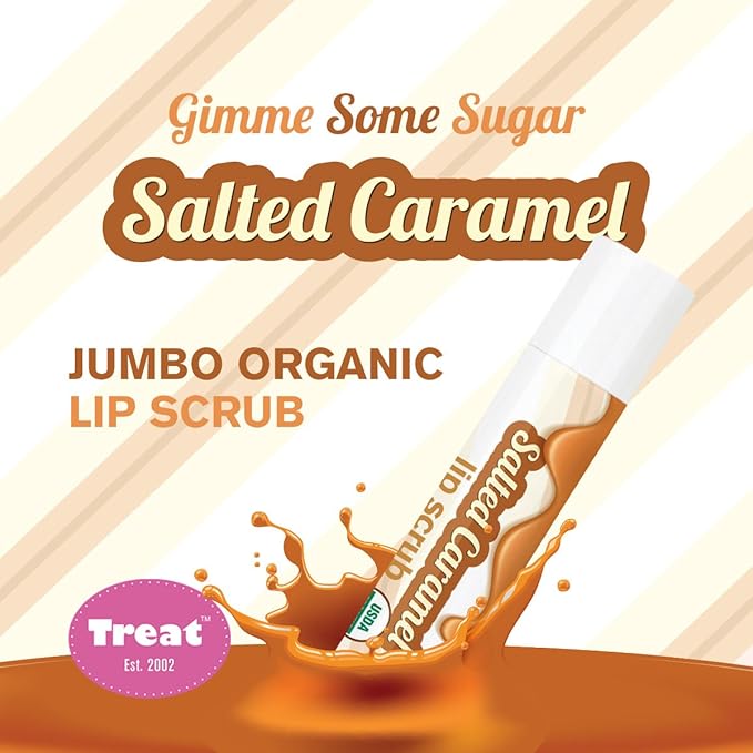 TREAT© Jumbo Lip Scrub - Salted Caramel, Organic & Cruelty Free (.50 OZ)