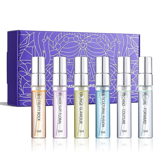 Perfume for Women Set of 6 - Fashion Capital Perfume for Women Perfect for Gifting or Personal use, Long-Lasting Fragrance Perfum for any Accasions (6 Count, 0.17 oz)