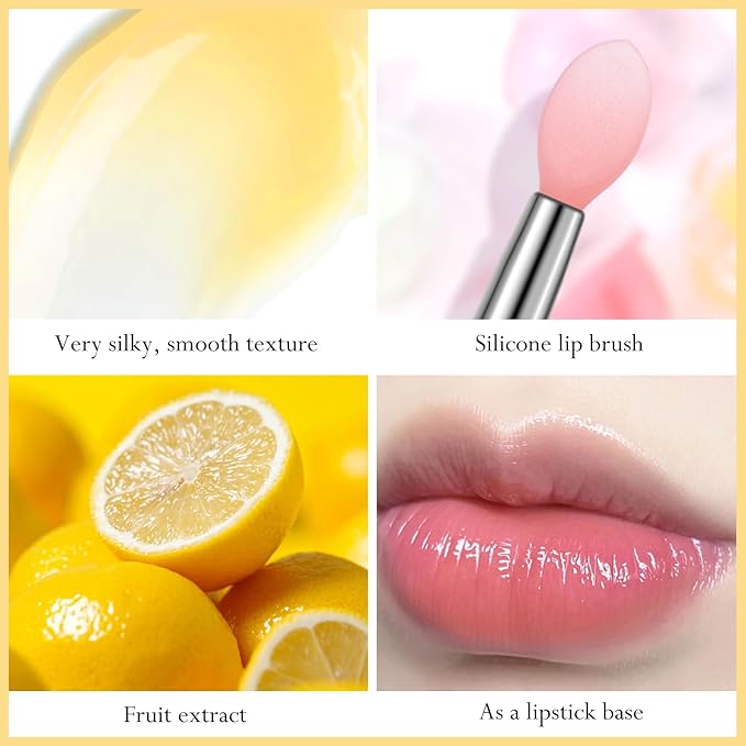2Pc Jelly Lip Mask Overnight,Fruity Lemon Collagen-Lemon