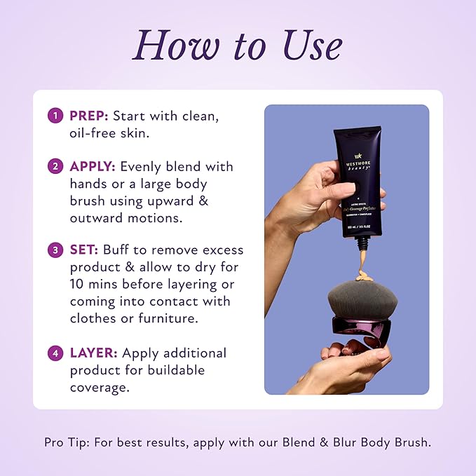 Westmore Beauty Body Coverage Perfector 7 Oz/ 207 ml (Deep Radiance) - Waterproof Leg And Body Makeup For Tattoo Cover Up And More - The Best Tattoo Cover Up Leg Makeup