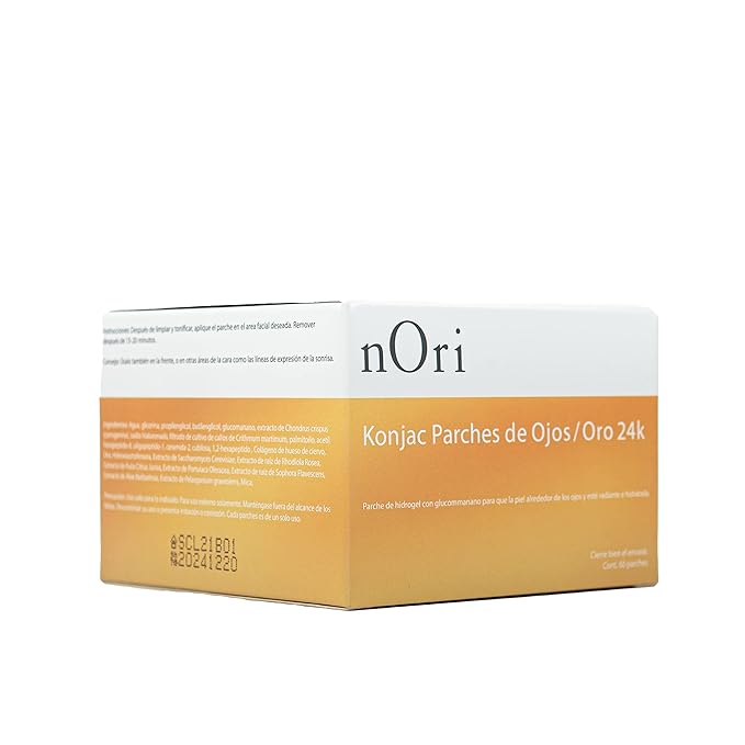 NORI Konjac Eye Patches - Anti-Wrinkle/Removes Bags/Hydrating/Anti-Dark Circle / 60 Pieces (24K Gold)