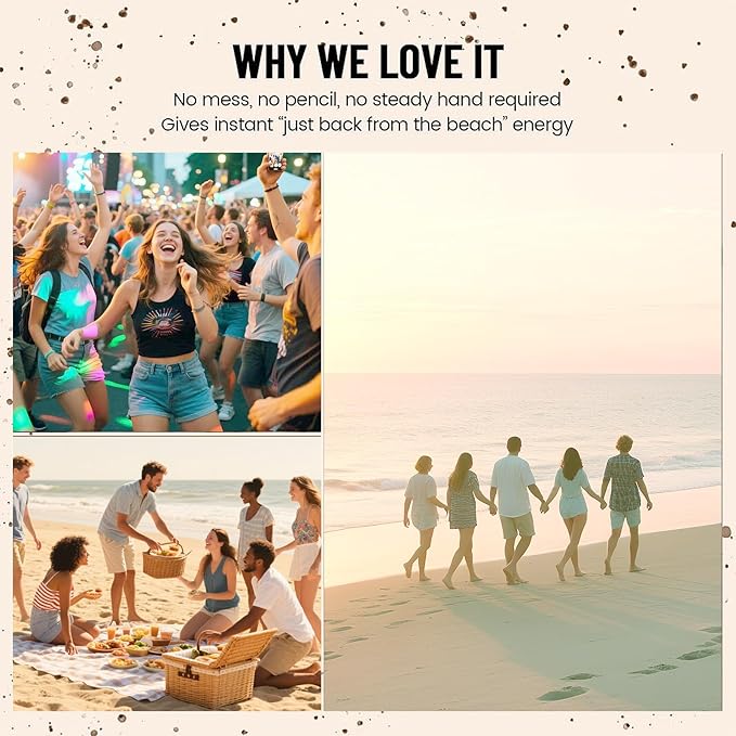 Freckle Stamp - Freckle Pen Waterproof, Long Lasting Fake Freckles, Quick Dry 5-Point Faux Freckles Stamp Cushion Stain Marker in One Press Natural and Lifelike Sunkissed Pencil Tool Makeup (#3-Dark)