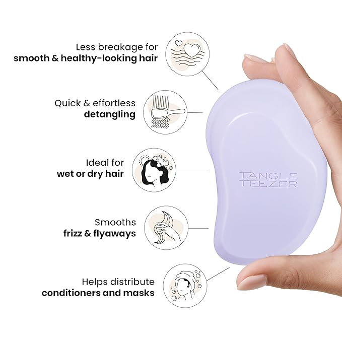 Tangle Teezer Original Detangler Brush, Dry & Wet Hairbrush for All Hair Types, Lilac