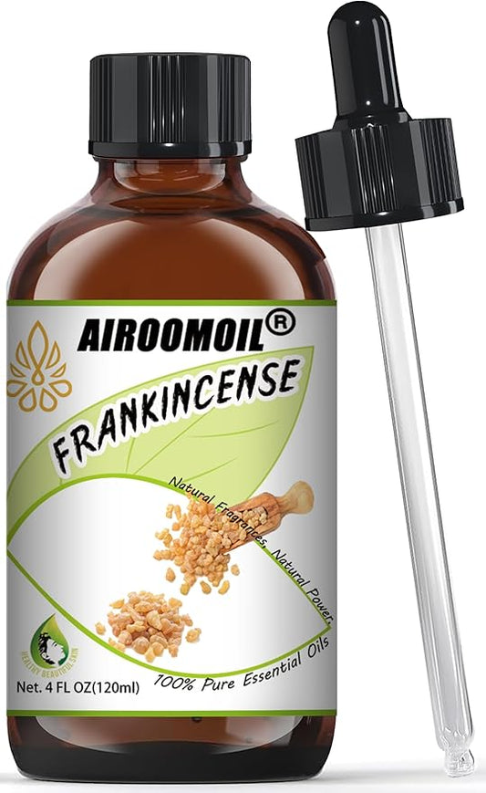 Pure Frankincense Essential Oil, 100% Pure Natural Frankincense Essential Oil, Premium Grade Essential Oils for Diffusers for Home, Skin, Care Massage, Soap, Aromatherapy, 4 Fl Oz | 120ml
