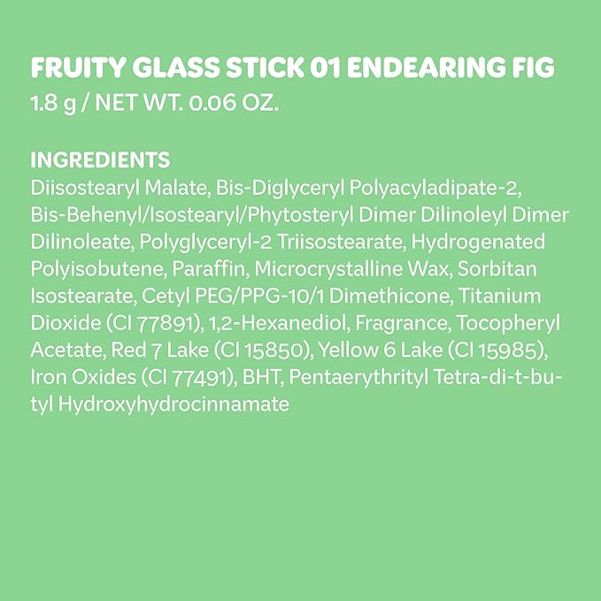 COLORGRAM Fruity Glass Stick 01 ENDEARING FIG | Long-Lasting Juicy Lip Tint with Radiant, Glossy Finish | Melting Syrupy Texture for Vibrant, Hydrated Lips | Non-Sticky Shine