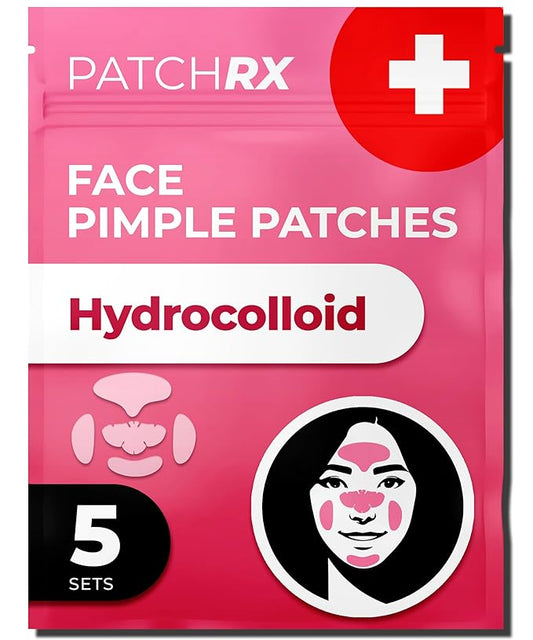 Full Face Pimple Patches (5 Sets), Reduce Pimples On Whole Face, Hydrocolloid Acne Mask, Pimple Patches, Large Acne Patches, Full Hydrocolloid Mask