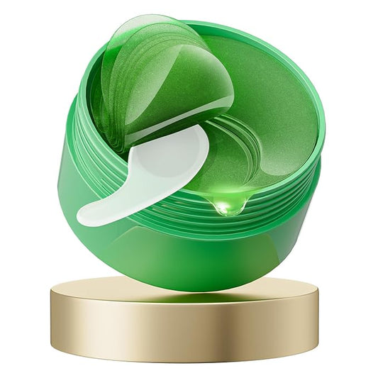 Aloe Vera Eye Masks - 60 Pcs - Reduce Puffy Eyes & Dark Circles, Firm & Improve Under Eye Skin, Pure Natural Extracts for Youthful Appearance & Reduction of Fine Lines and Wrinkles