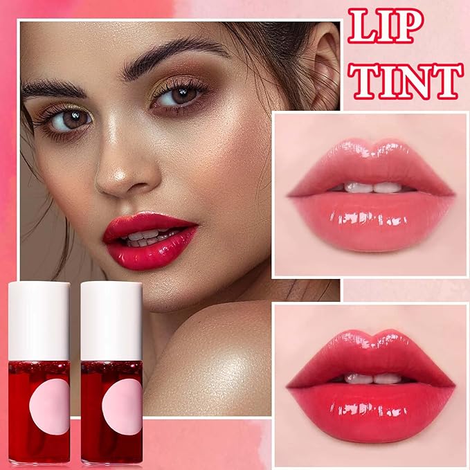 2 Colors Lip Tint Stain Set,Moisturizing Velvet Lip Set,Moisturizing