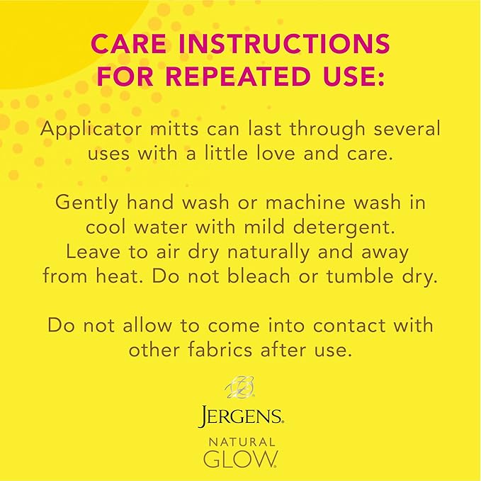 Jergens Natural Glow Body Applicator Mitt, Flawless, Streak-free Tanning Blender Glove, Reusable Tanning Mitt Protects Hands, Deep