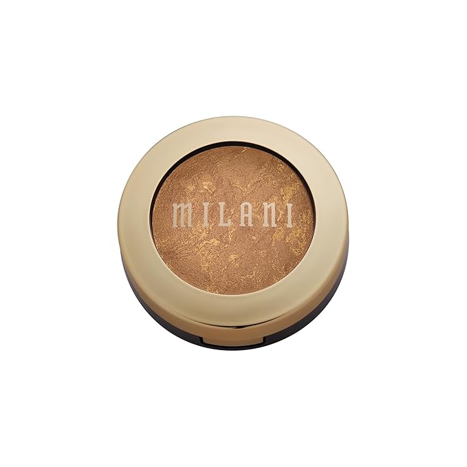 Milani Bronzer Powder - Baked Bronzer Made in Italy, Bronzing Shimmer Highlighter Makeup for Contour -Soleil