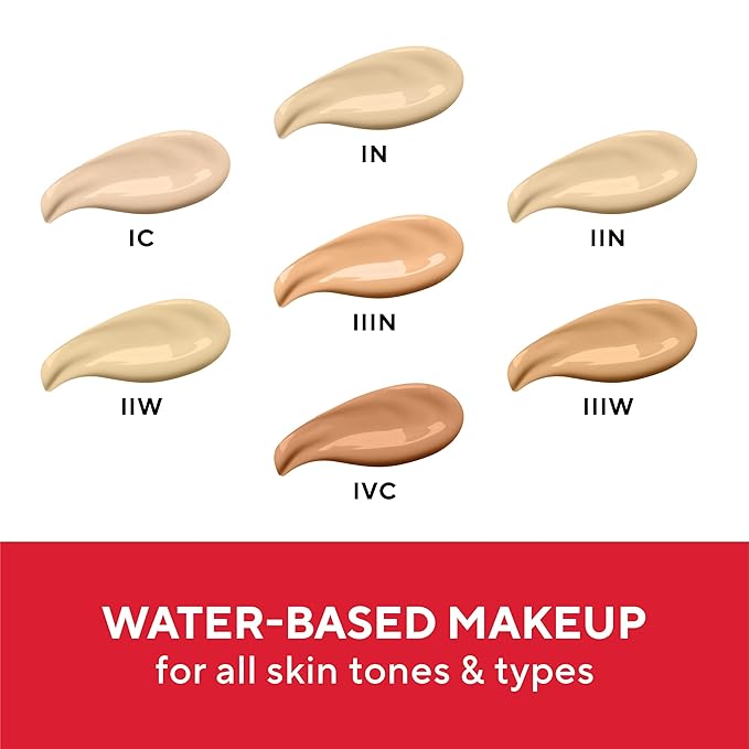 Mirabella Skin Tint Creme Liquid Foundation Makeup, Oil-Free Mineral Foundation for Medium Coverage - w/Hyaluronic Acid, Squalane, & Allantoin for All Skin Types - IC Cool